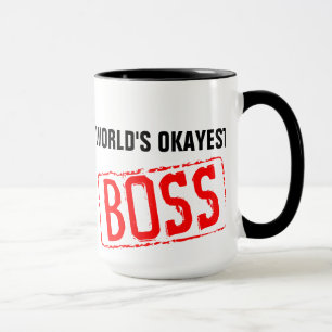 Mug de café Boss le plus Okayest dans le monde