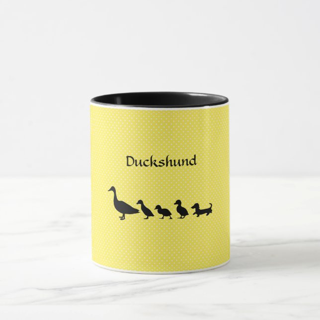 Mug de café Canard Dachshund Drôle (Centre)