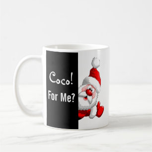 Mug de café cartoon Coco pour le Père Noël