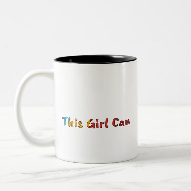 Mug de café "Cette fille peut" (Gauche)