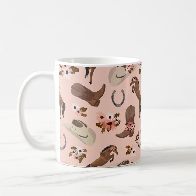 Mug de café champêtre et floral (Gauche)