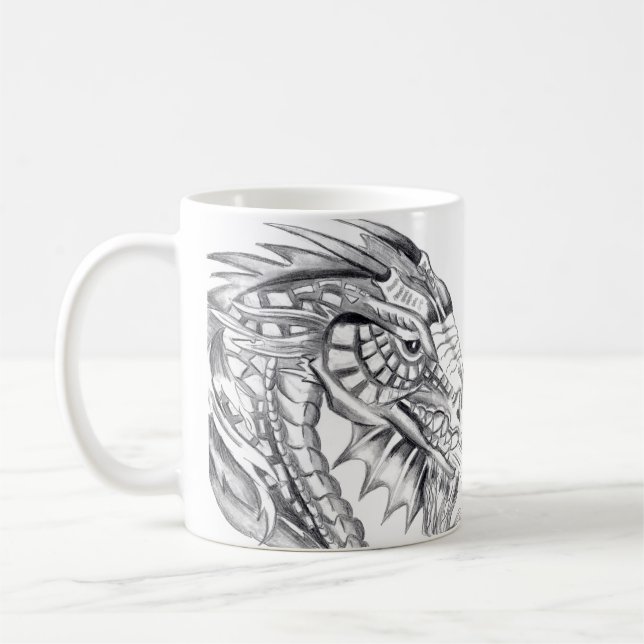 Mug de café chaud au dragon de feu (Gauche)