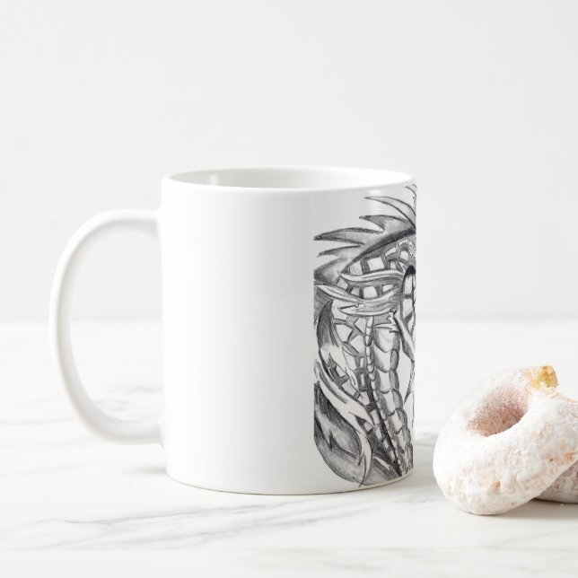 Mug de café chaud au dragon de feu (Avec donut)