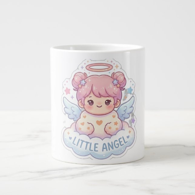 Mug de café Chibi Fille Ange Mignon Kawaii (Devant)