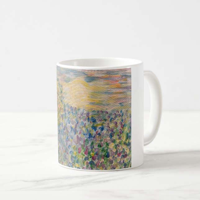 Mug de café coloré avec arbres (Devant droit)