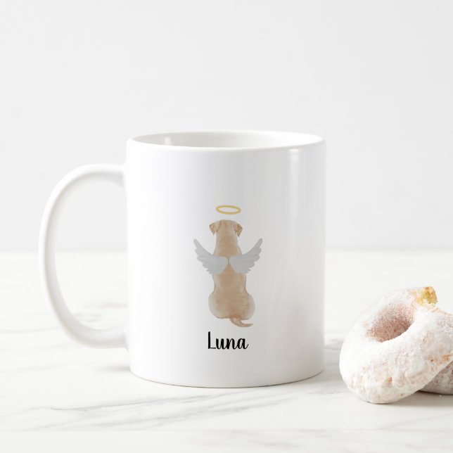 Mug de café commémoratif de chien personnalisé (Avec donut)