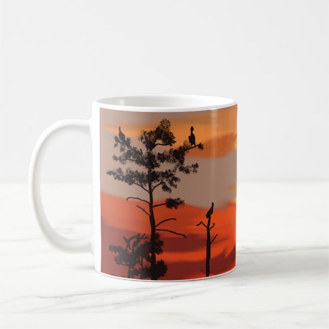 Mug de café Coucher de soleil coloré (Gauche)
