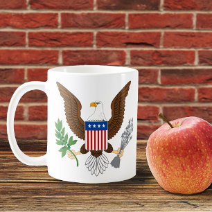 Mug de café d'aigle patriotique