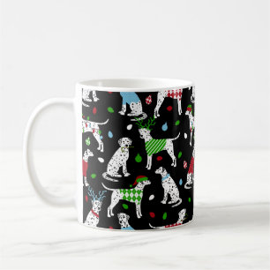 Mug de café dalmate de Noël