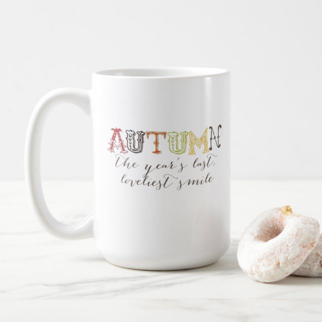 Mug de café d'automne (Avec donut)