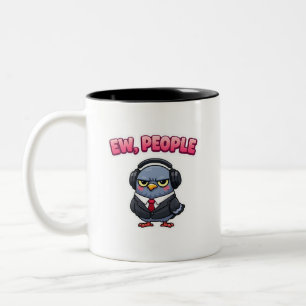 Mug de café de bureau de pigeon de gens Ew drôle