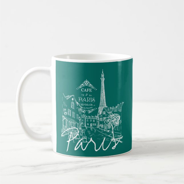 mug de café de café parisien (Gauche)