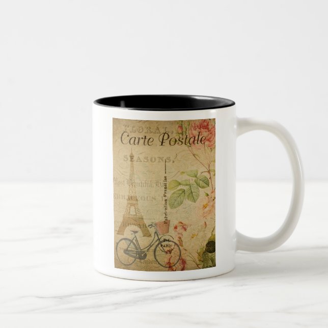 Mug de café de carte postale française (Droit)