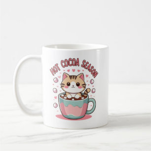 Mug de café de chat d'hiver mignon – Cadeau de Noë