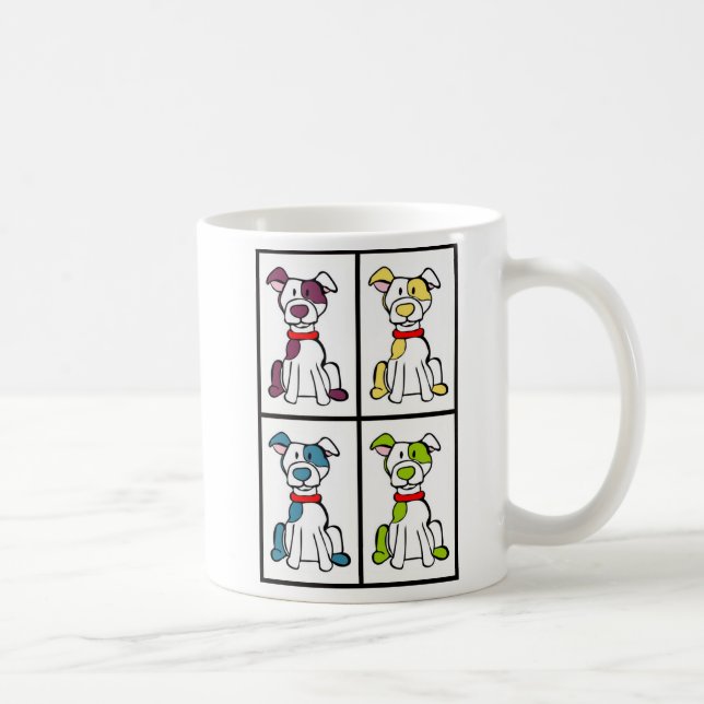 Mug de café de chien - race de taureaux (Droite)