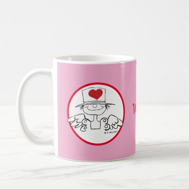 Mug de café de fée de coeur customisé (Gauche)