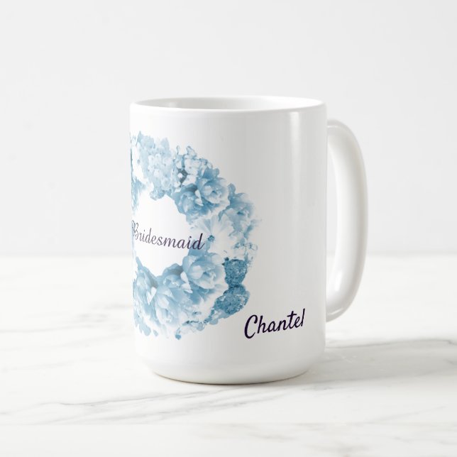 Mug de café de femme de ménage de courge monochrom (Devant droit)