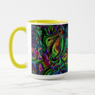 Mug de café de fonte de cerveau