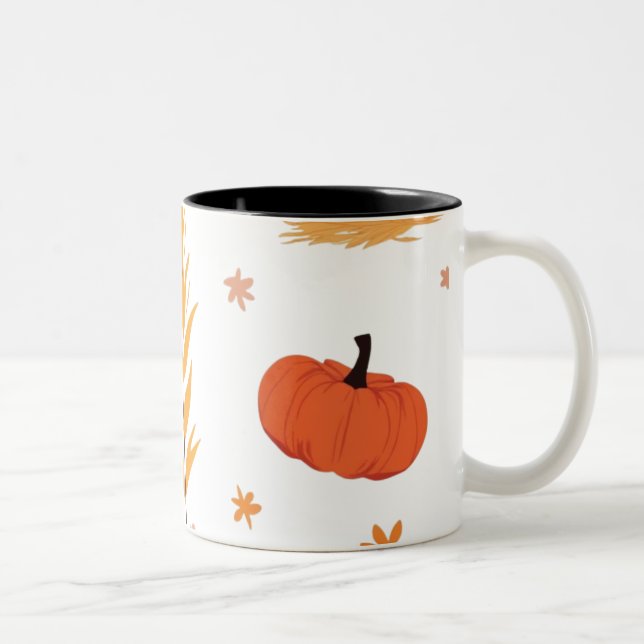 Mug de café de la récolte de l'automne citrouille (Droit)