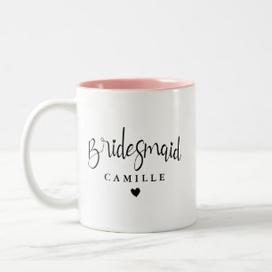 Mug de café de mariage personnalisé pour demoisell