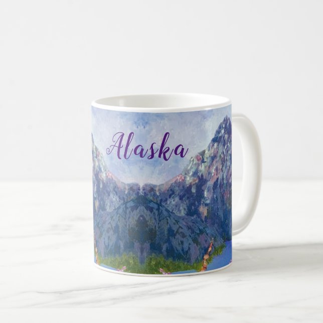 Mug de café de montagne de l'Alaska (Devant droit)