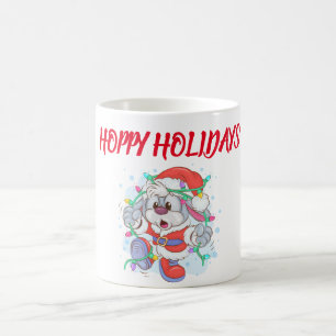 Mug de café de Noël de lapin de vacances