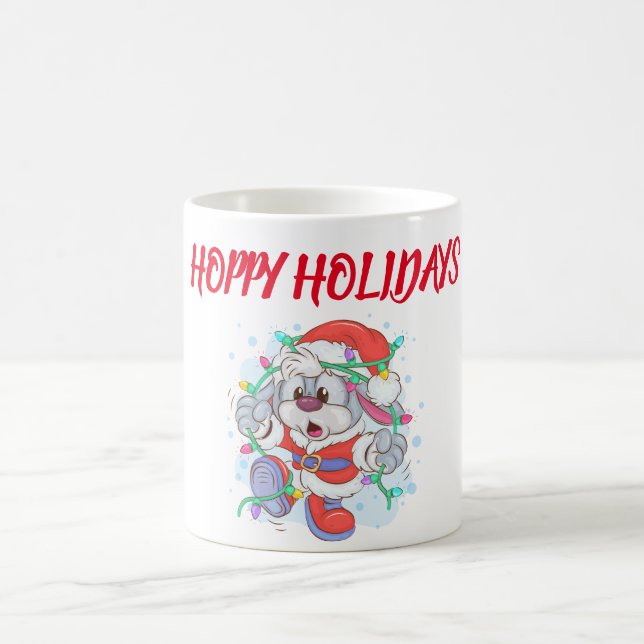 Mug de café de Noël de lapin de vacances (Centre)