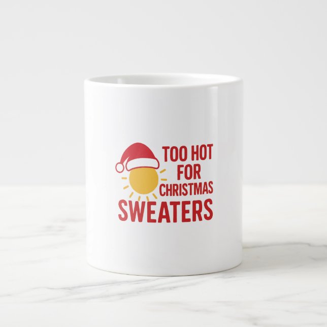 Mug de café de Noël drôle – Trop chaud pour les pu (Devant)