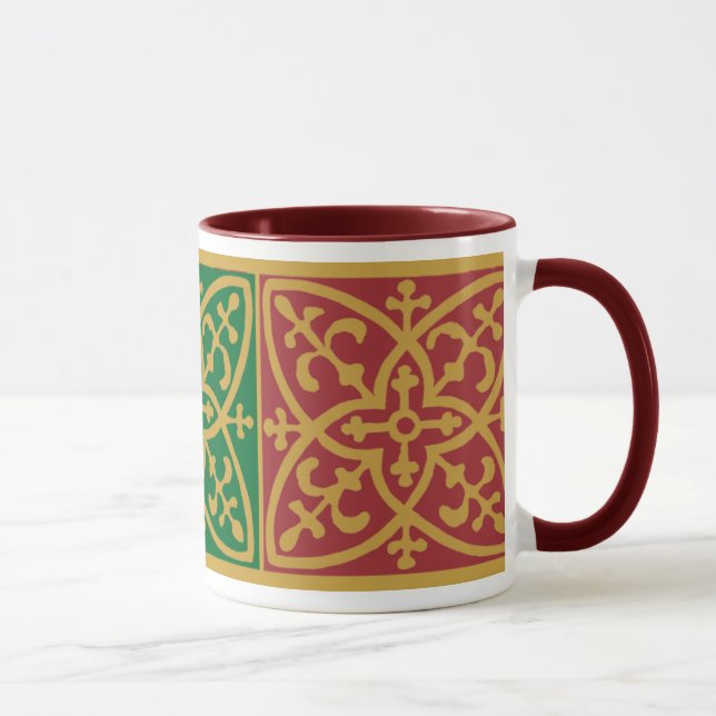 Mug de café de Noël gothique rouge et vert (Droite)