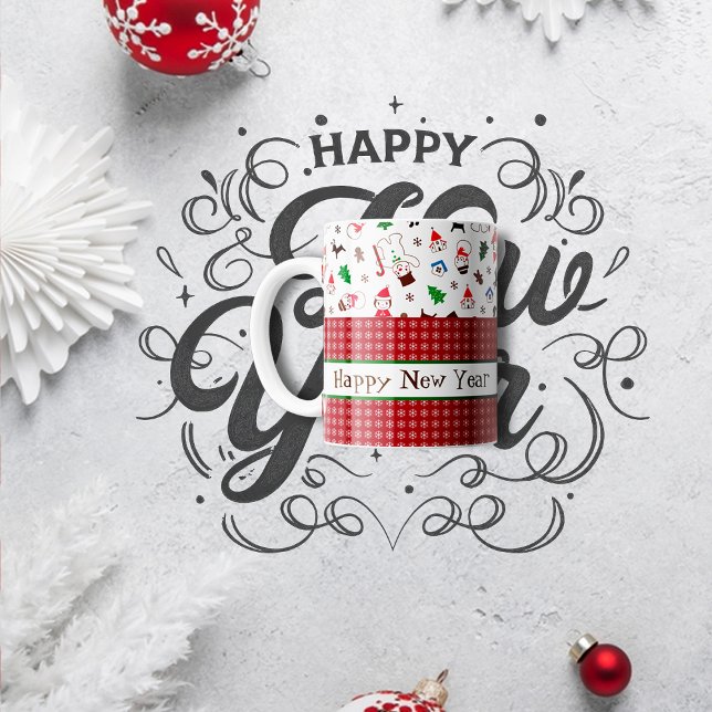 Mug de café de Noël motif coloré (Créateur téléchargé)