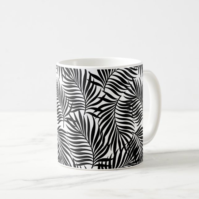 Mug de café de palmes tropicales (Devant droit)