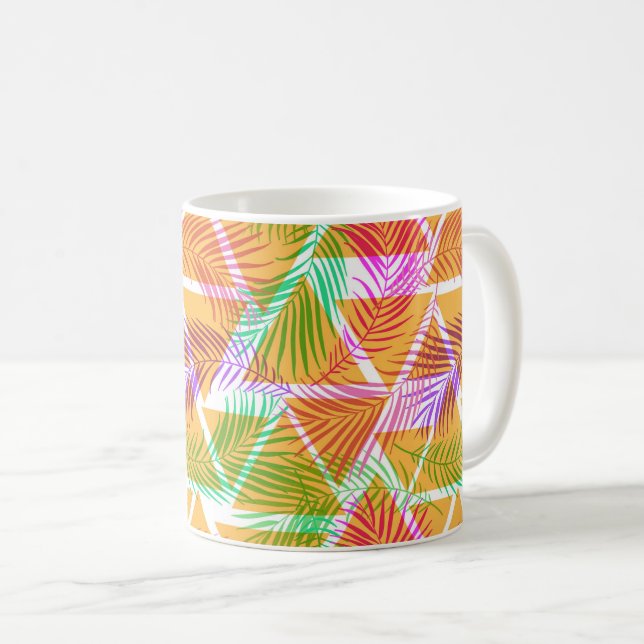 Mug de café de palmes tropicales (Devant droit)