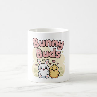 Mug de café de Pâques aux bourgeons de lapin migno