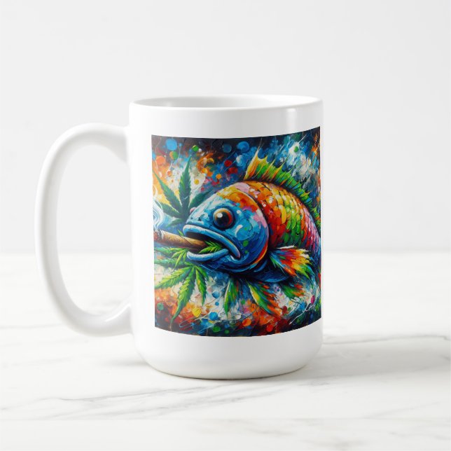 Mug de café de poisson coloré (Gauche)