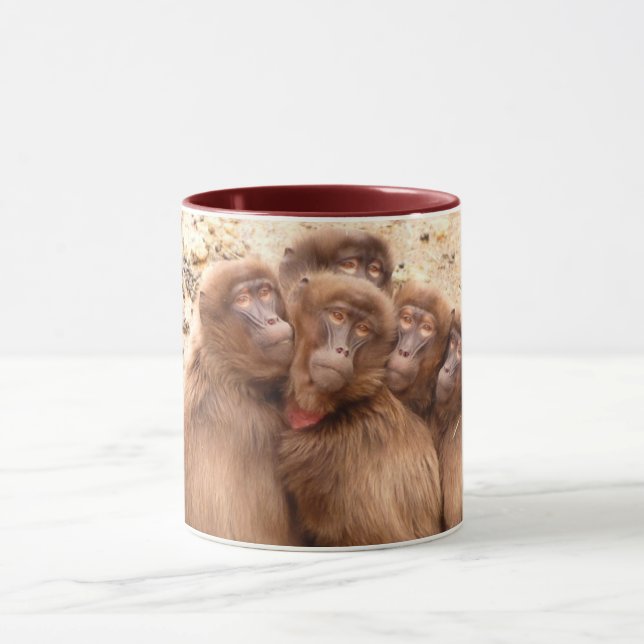 Mug de café de singes soyeux (Centre)