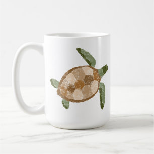 Mug de café de tortue de mer tiré à la main