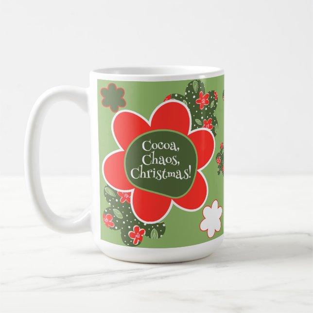 Mug de café de vacances photo de Noël, Cocoa, Chao (Gauche)