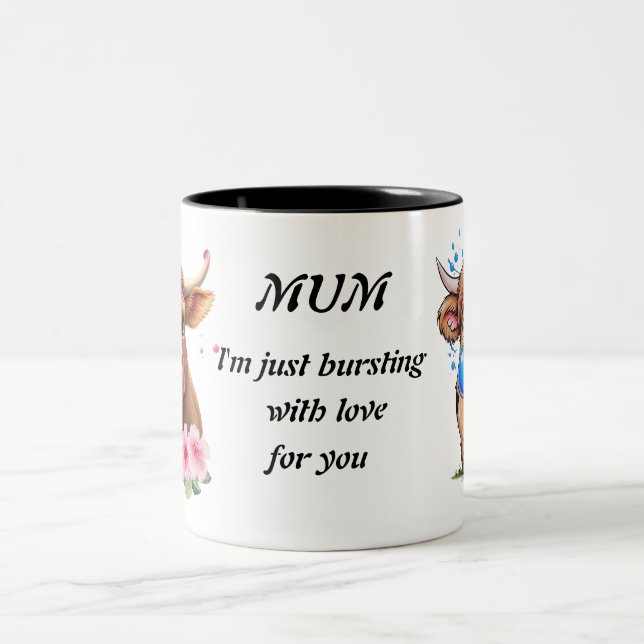 Mug de café de vache Highland (Centre)