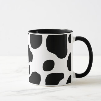 Mug de café de vache noir et blanc