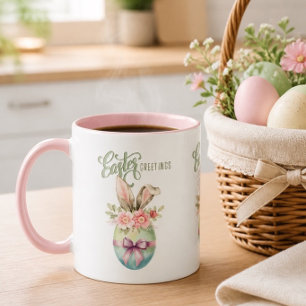 Mug de café de vœux de Pâques