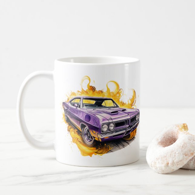 Mug de café de voiture musculaire (Avec donut)