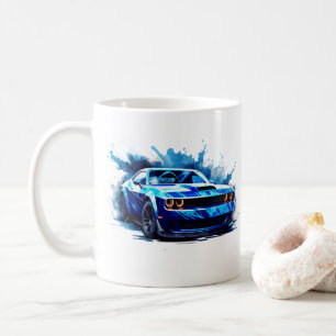 Mug de café de voiture musculaire