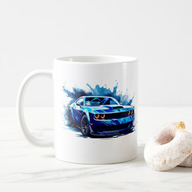 Mug de café de voiture musculaire (Avec donut)