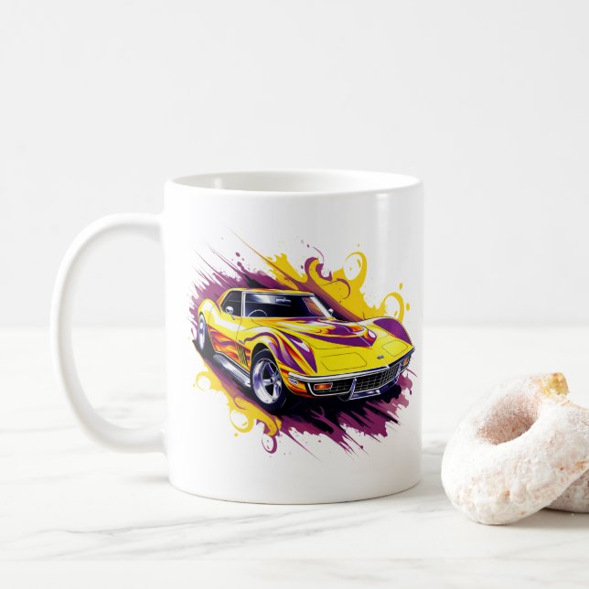 Mug de café de voiture musculaire (Avec donut)