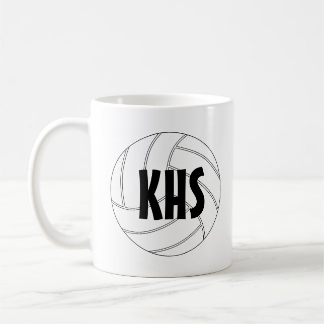 Mug de café de volley-ball personnalisable (Gauche)
