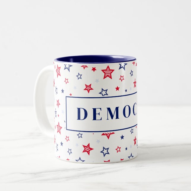 Mug de café démocrate (Devant gauche)