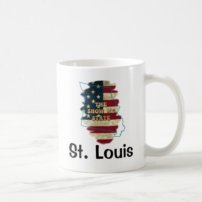 Mug de café d'état du Missouri personnalisé (Droite)