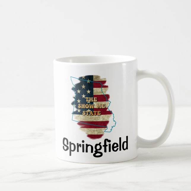 Mug de café d'état du Missouri personnalisé (Droite)
