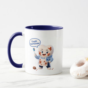 Mug de café deux tons en chocolat avec humour de d