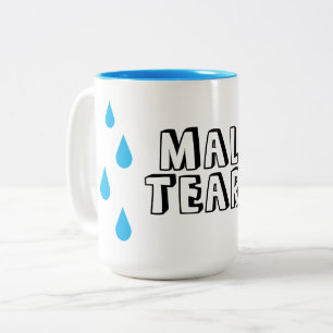 Mug de café drôle aux larmes masculines